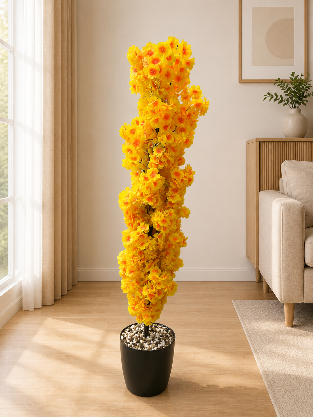 Yellow Blossom Tree شجرة الزهور الصفراء  [ Height 220 cm ]