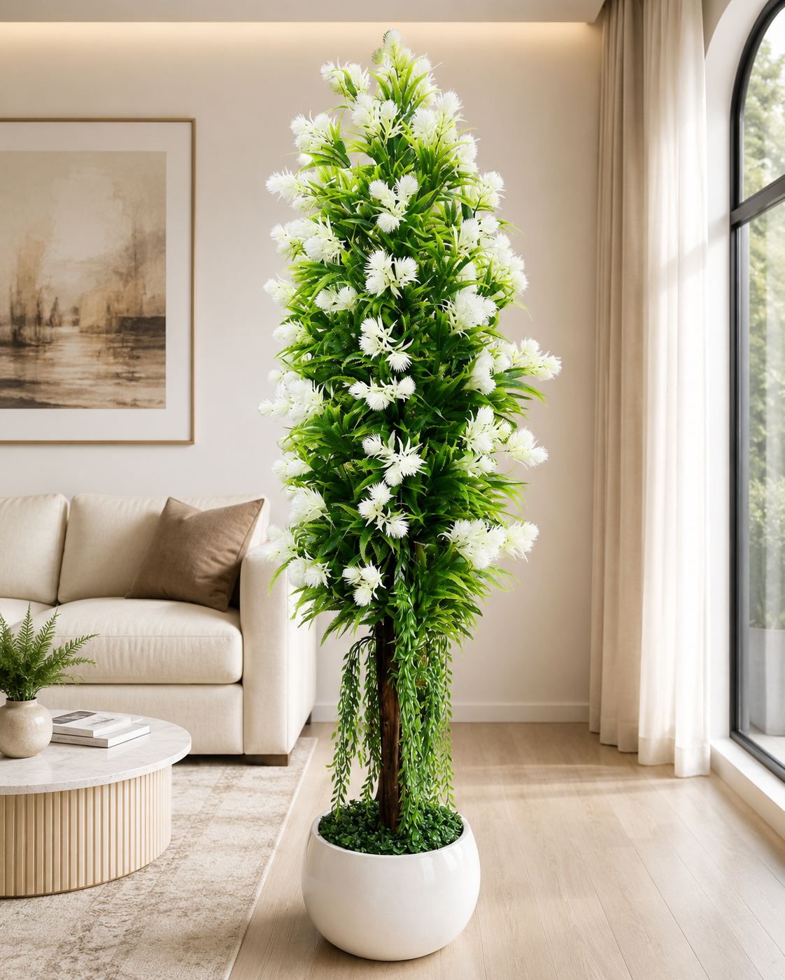 Elegant White Blossom Tree 220 CM