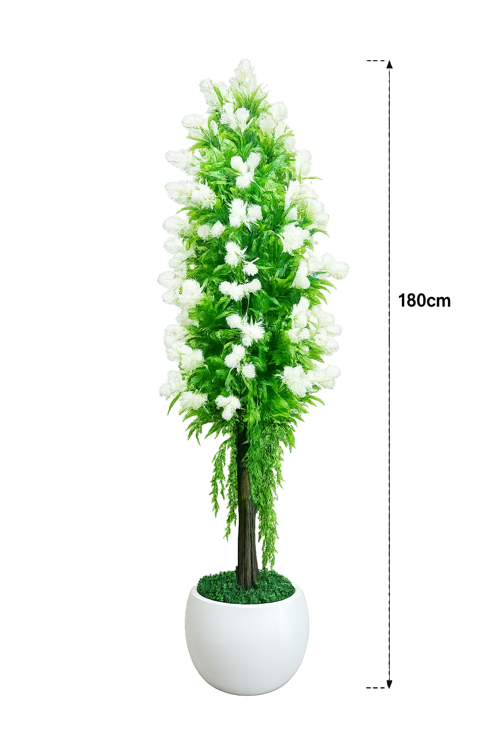 Elegant White Blossom Tree 220 CM - Image 2
