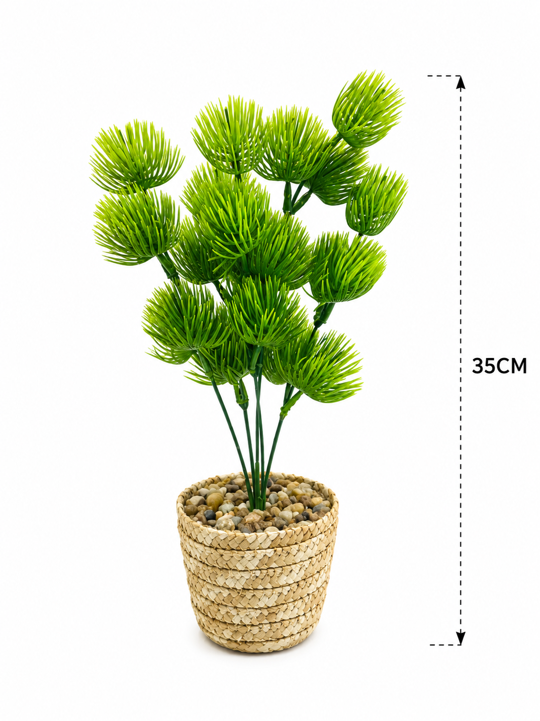 🌿 Mini Luxury Green Pine Plant – Elegant Artificial Desk Decor 35cm