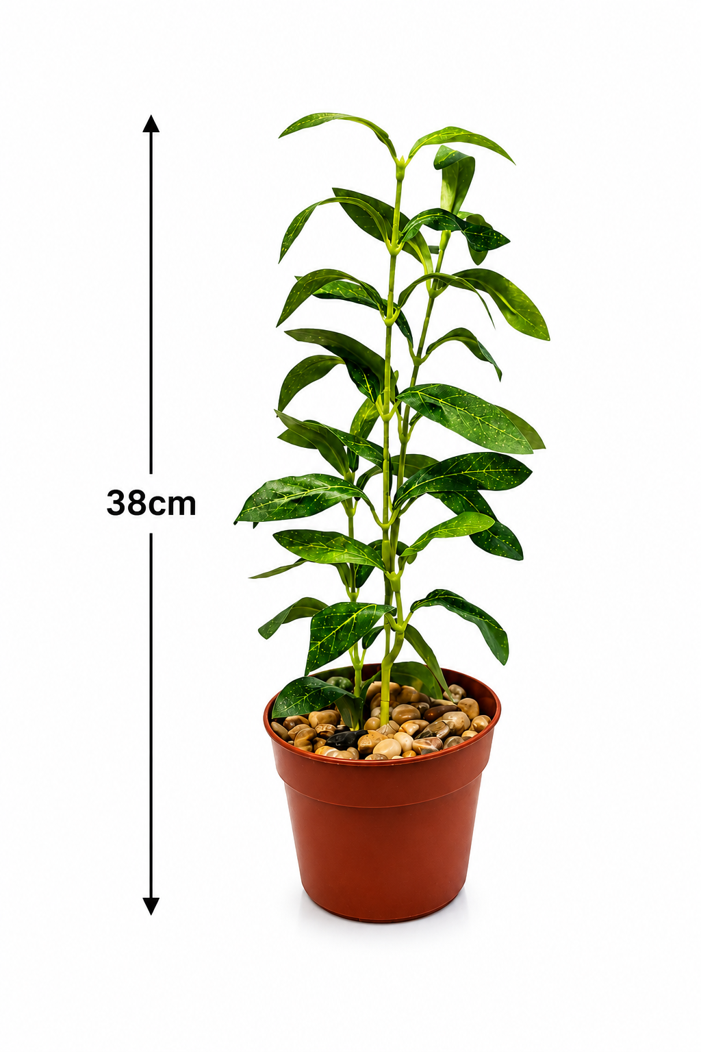 Premium Artificial Green Indoor Plant with Decorative Pot | Realistic Faux Plant | Home & Office Table Decor | Maintenance Free | Modern Decorative Plant - Image 3