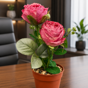 Artificial Pink Rose Plant