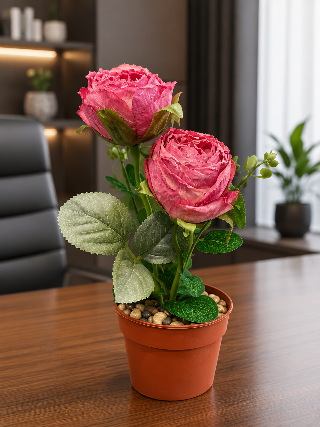 Artificial Pink Rose Plant